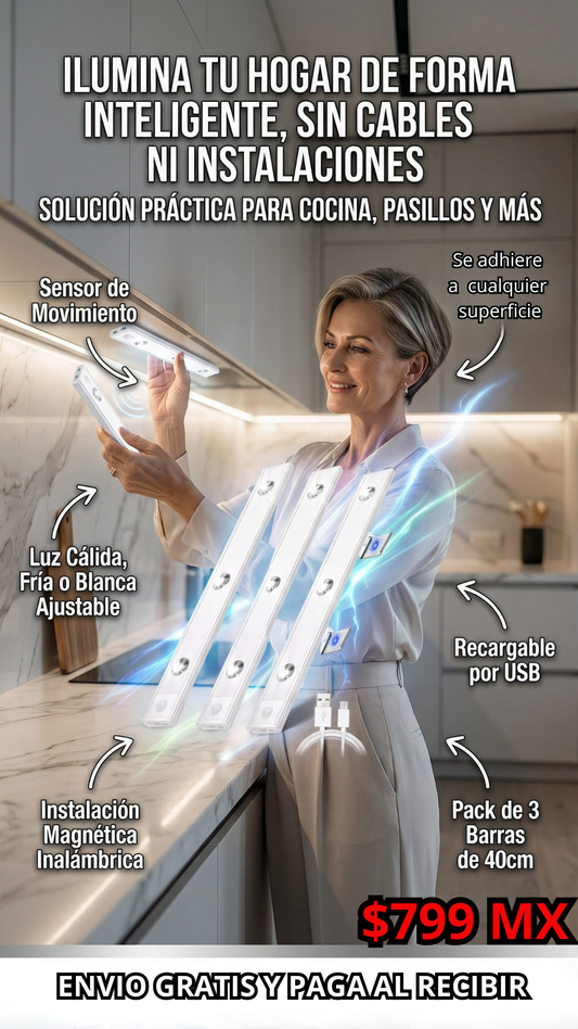 3 pz LED SENSOR DE MOVIMIENTO MAGNETIX