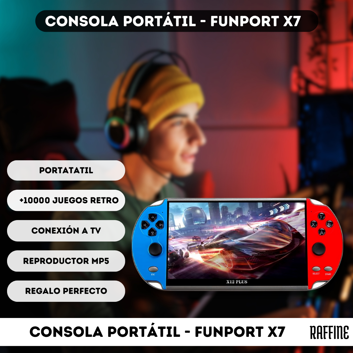 Consola Portatil con 10,000 Juegos