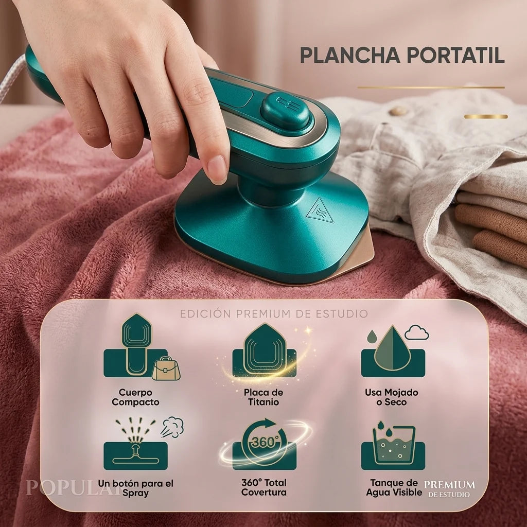 Plancha a Vapor de Mano Portatil