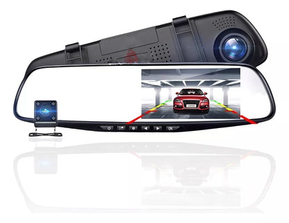 ESPEJO RETROVISOR CON CAMARA FRONTAL Y REVERSO