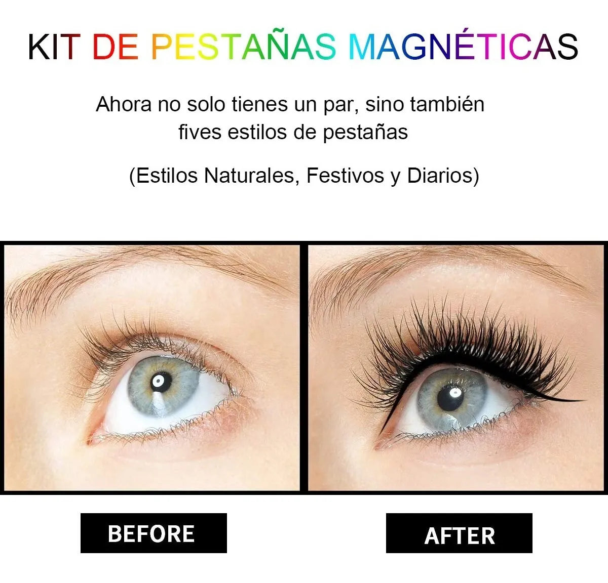 Set Eyeliner y Pestañas Magnéticas